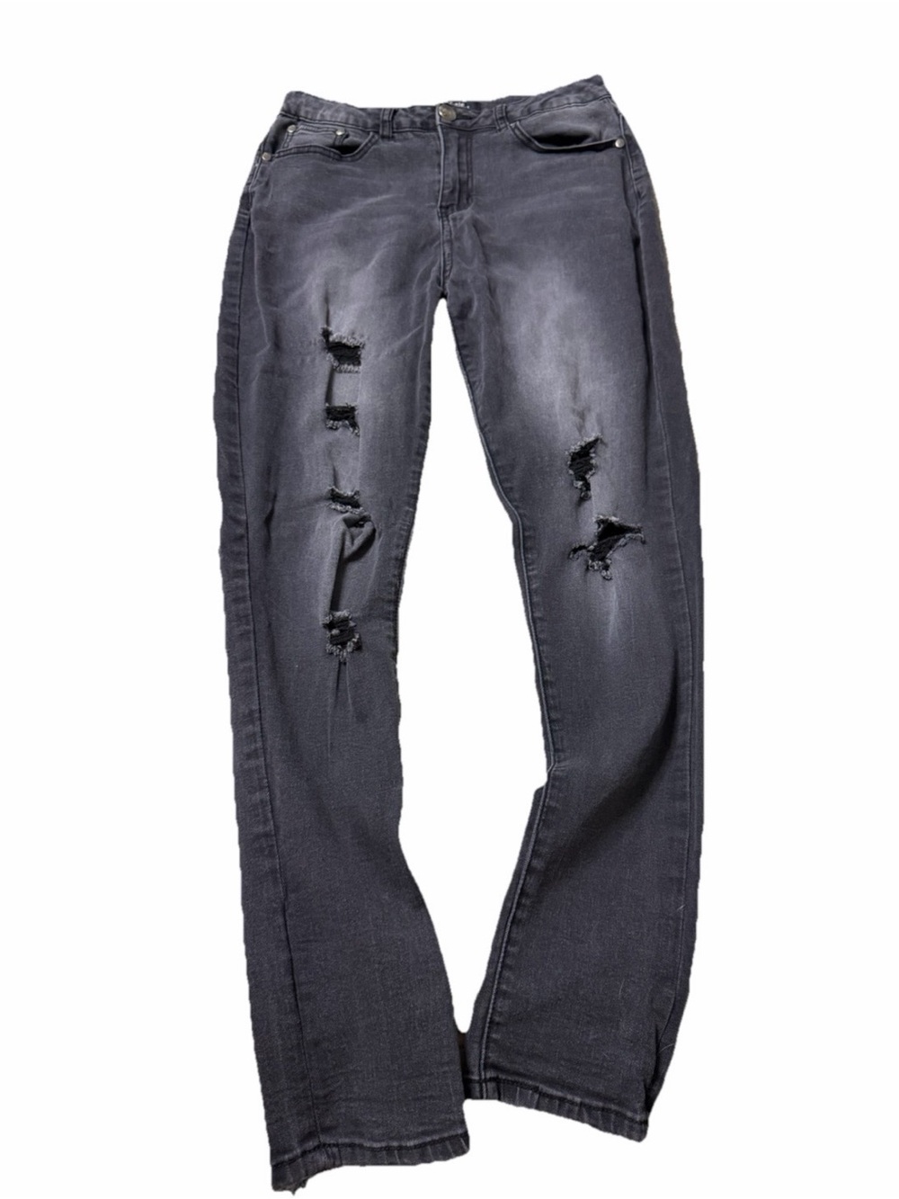 Womens Distressed Black Ripped Jeans size 9